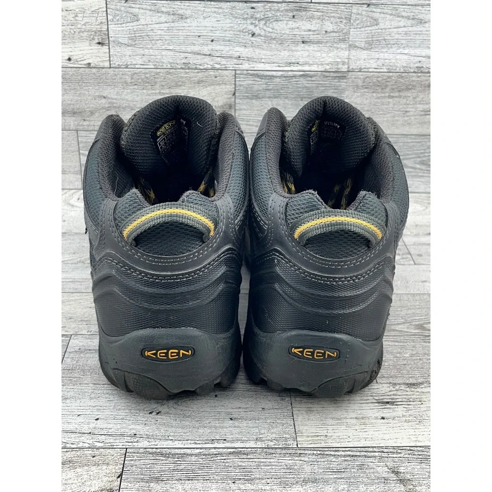KEEN Utility Men Black‎ Waterproof Steel Toe Work Boots Size 8.5D